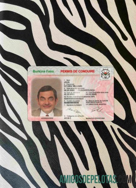 Burkina Faso DL fotovisual frontal exemplo real